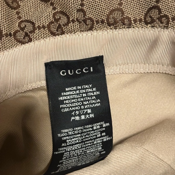 Gucci Tan GG Pattern Bucket Hat - Picture 5 of 10